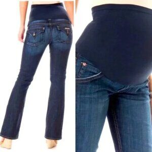 Hudson Maternity Jeans Pea in the Pod Collection Bootcut Flare Leg Dk Wash sz 27